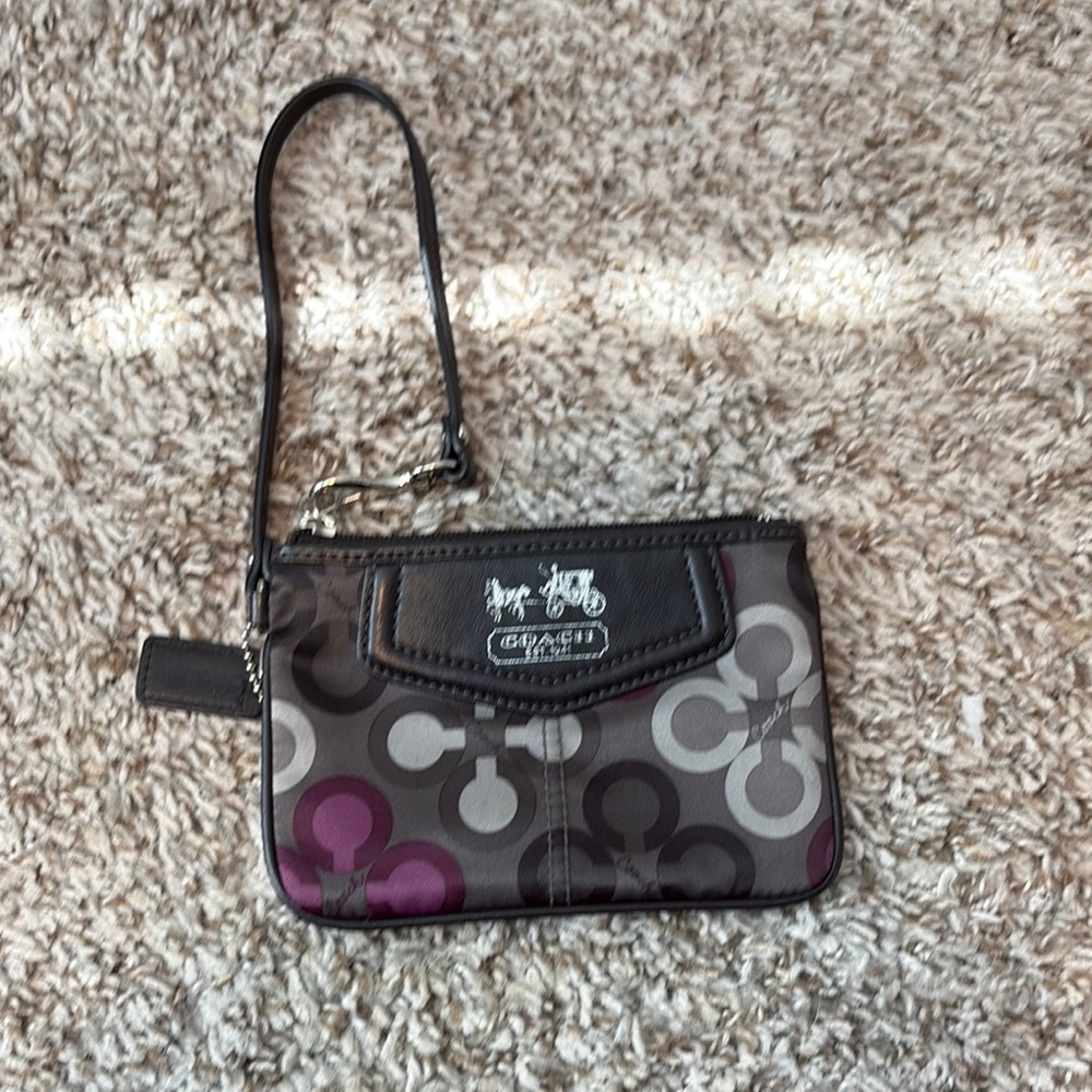 Coach Multicolor Wristlet Clutch